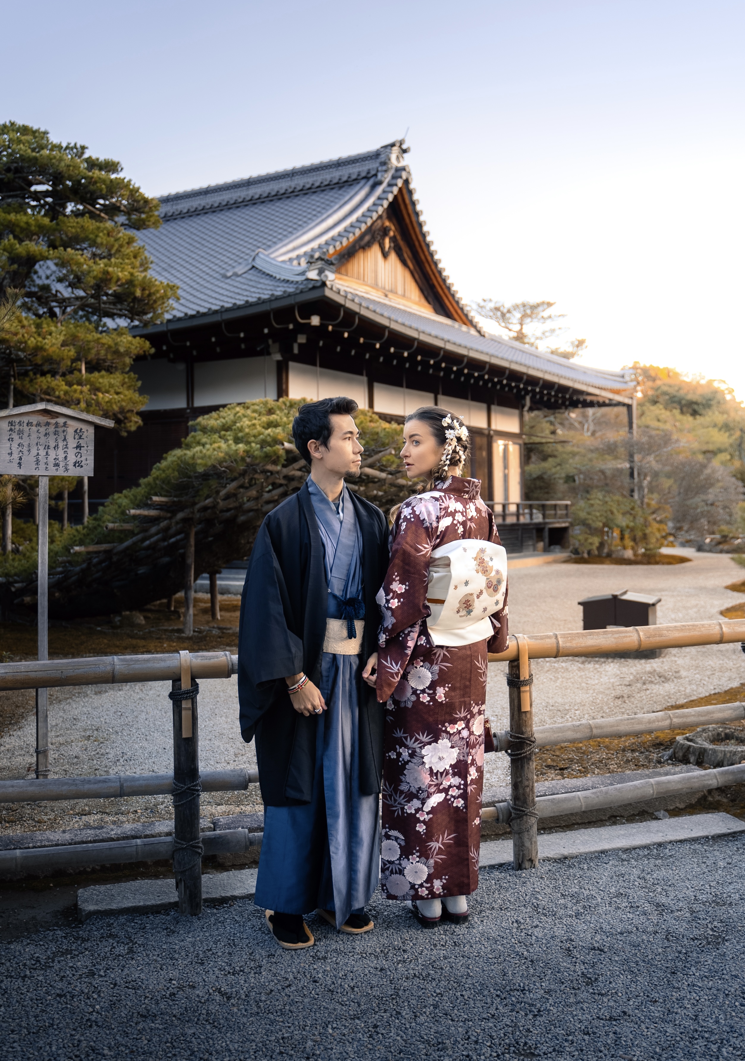 Elona and Jérôme at Japanese Temple